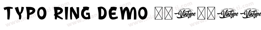 Typo Ring Demo 粗体(西方)字体转换